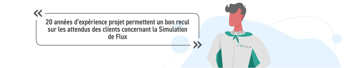 20 années d’expérience projet permettent un bon recul sur les attendus des clients concernant la Simulation de Flux