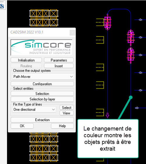 Resultat Selection AGV Autocad Cad2sim